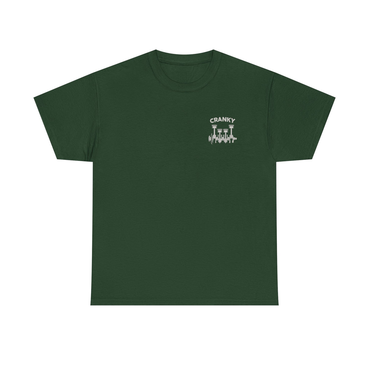 Cranky Minimalist Mechanic shirt back view - small print mechanic gift