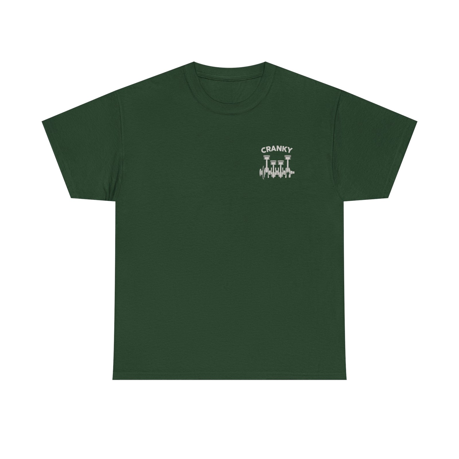 Cranky Minimalist Mechanic shirt back view - small print mechanic gift