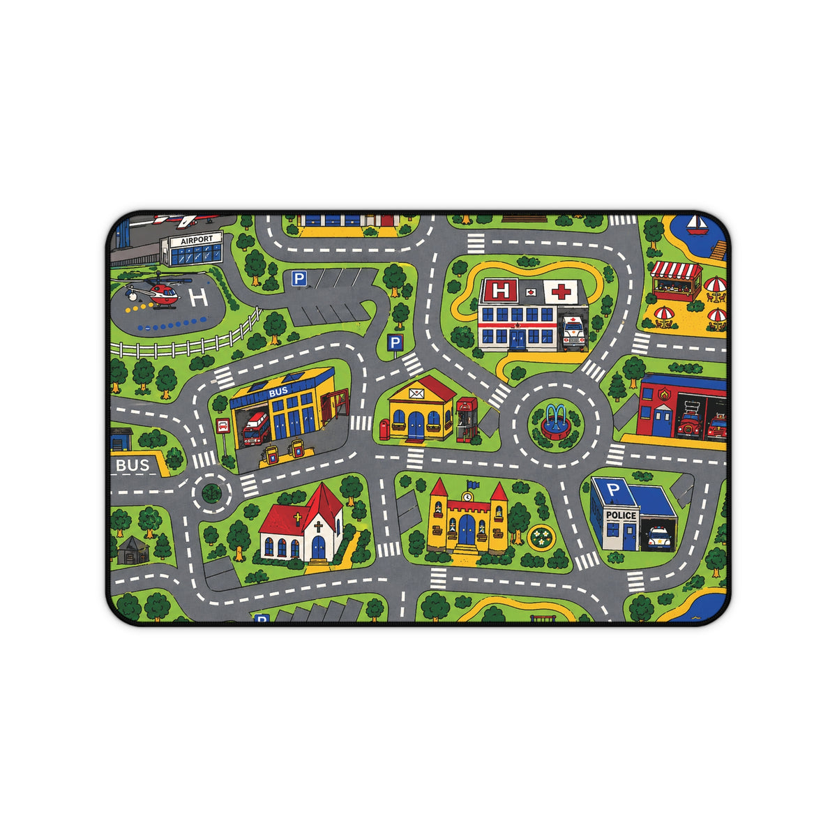 City Carpet desk mat design | Retro 90s gaming mouse pad | 365CarMods