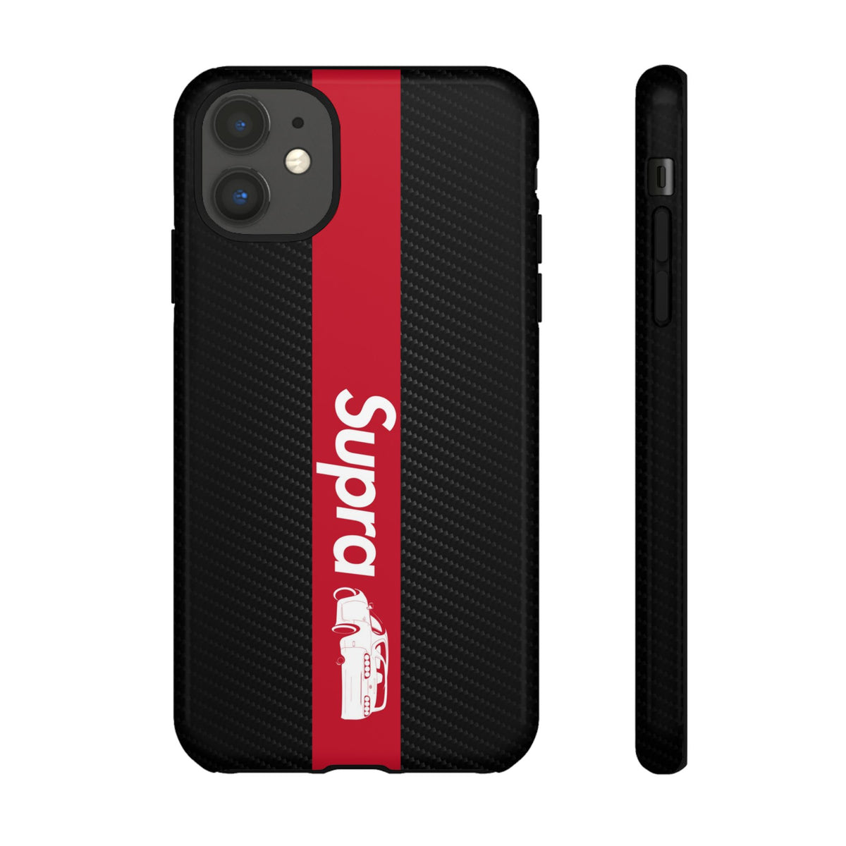 JDM Style Design Tough Phone Case - iPhone 11, glossy, front and side view