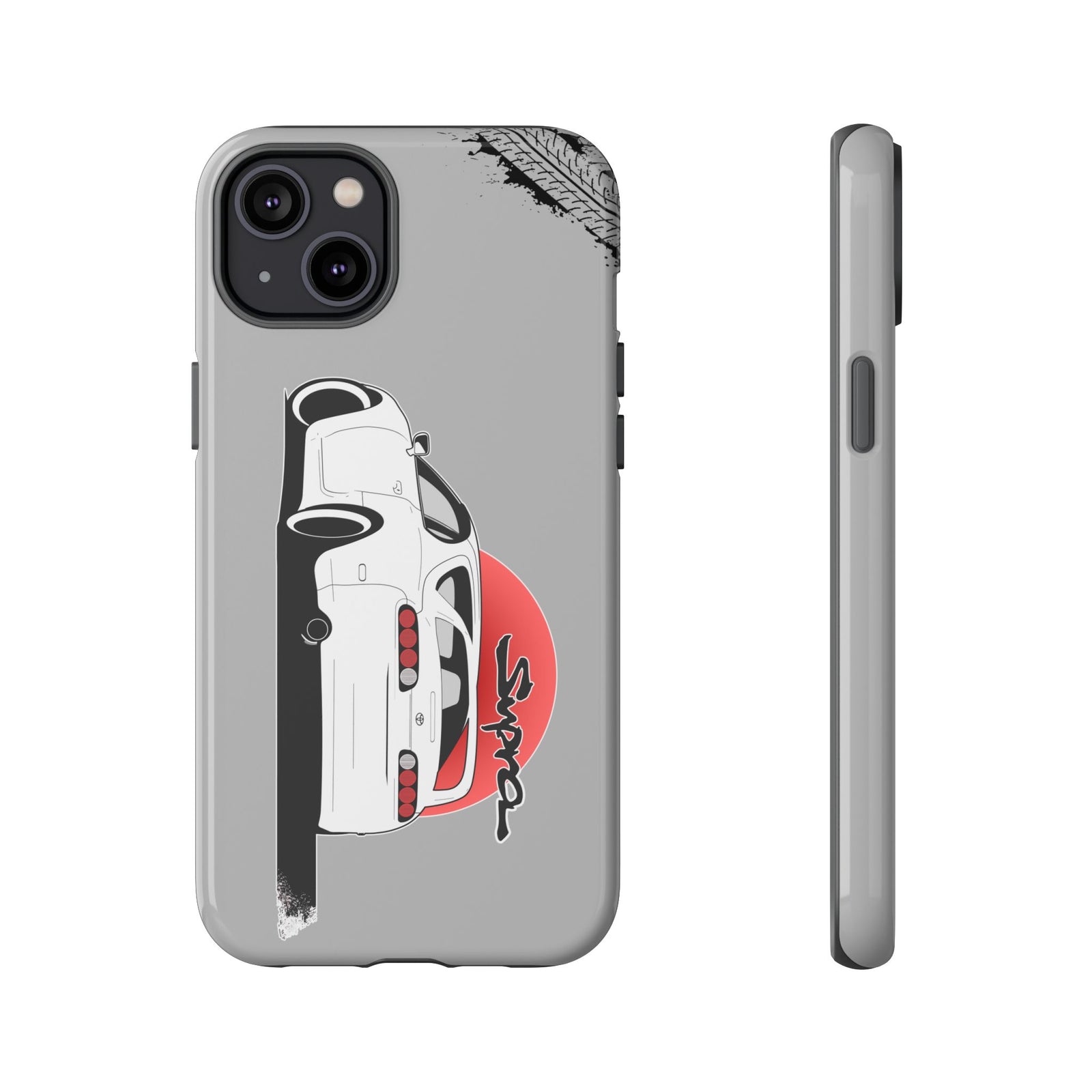 MKIV A80 Supra 2JZ Beast Tough Phone Case - iPhone 14 Plus, glossy, front and side view