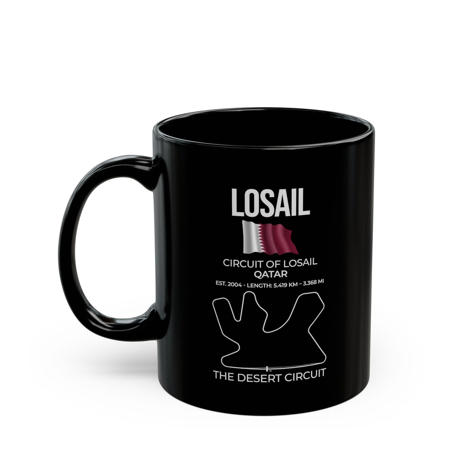 Losail Race Track Coffee Mug mug back view - car enthusiast gift