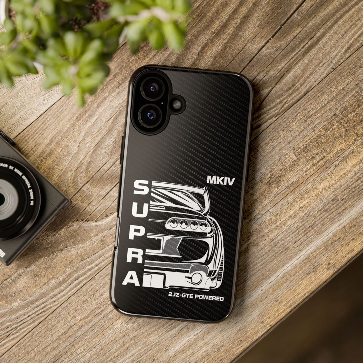 JDM Back View Tough Phone Case - iPhone 16 Plus, glossy, lifestyle photo