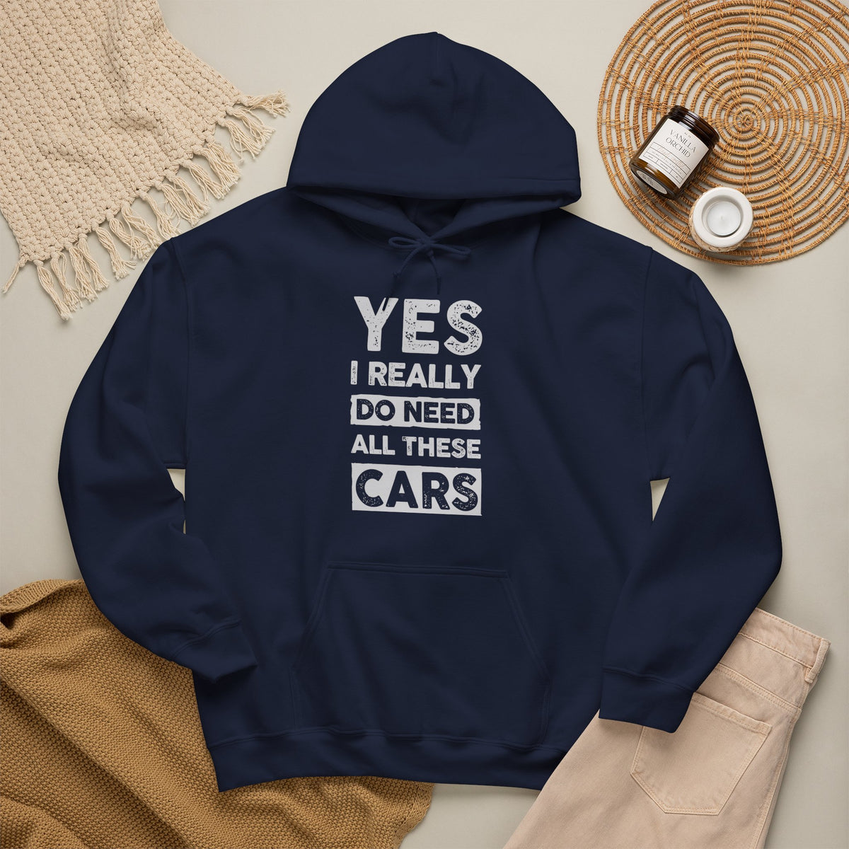 Yes I Really Do Need All These Cars Hoodie - funny car guy gift pullover