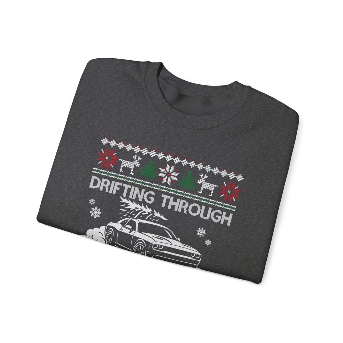 Custom Car Drifting Through the Snow Sweatshirt