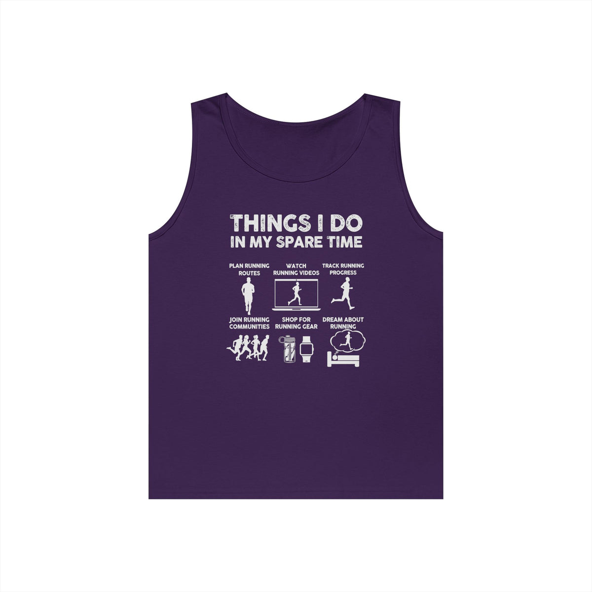 Funny Running Tank Top for Men, Things I Do In My Spare Time Sleeveless Shirt, Marathon Runner Gift, Gym Workout Singlet