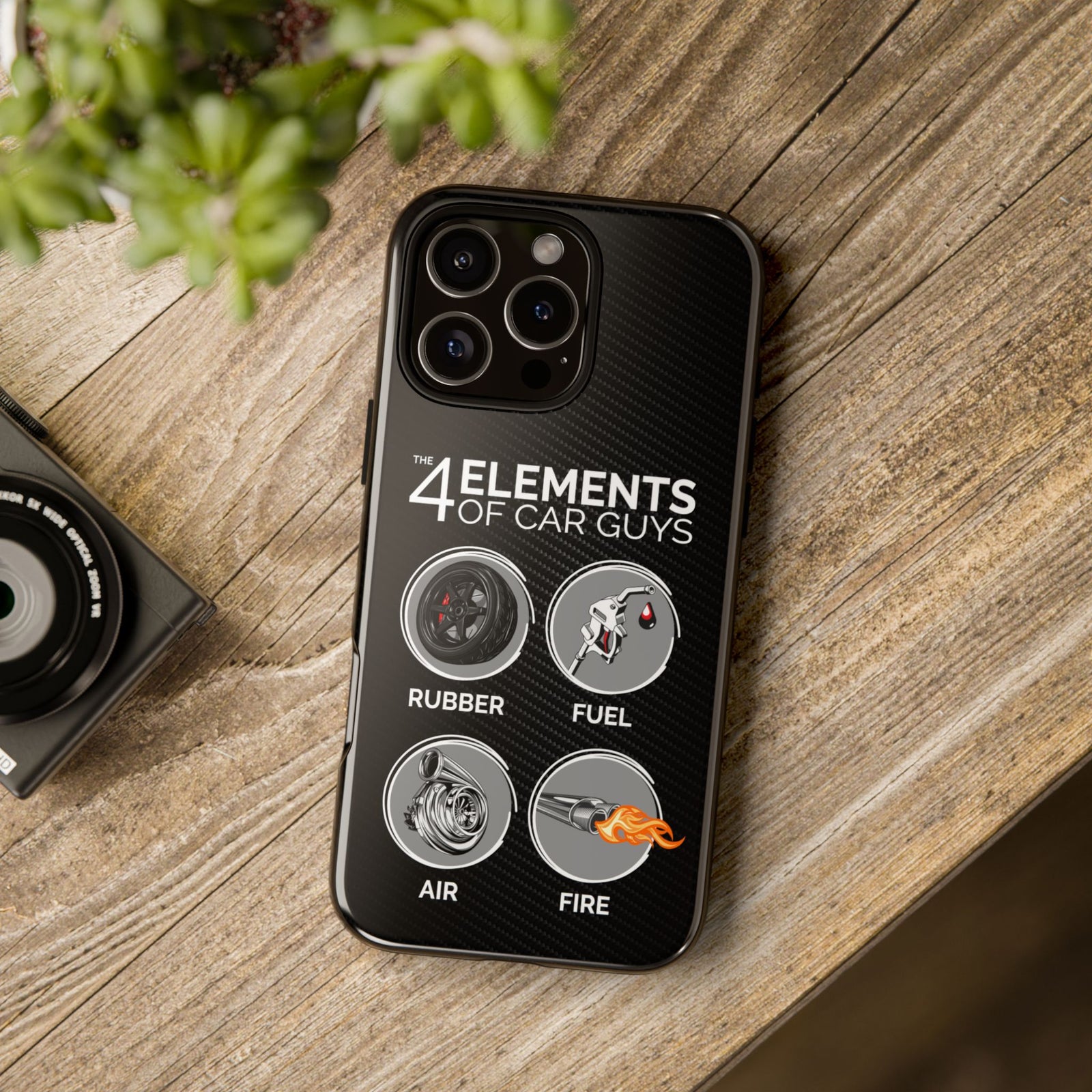 The 4 Elements of Car Guys Tough Phone Case | Funny Car Lover Gift