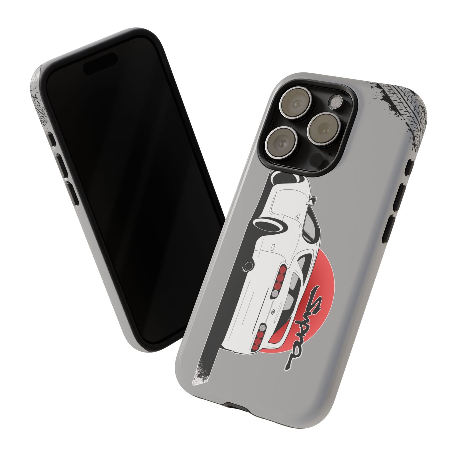 MKIV A80 Supra 2JZ Beast Tough Phone Case - iPhone 15 Pro, glossy, front and back view