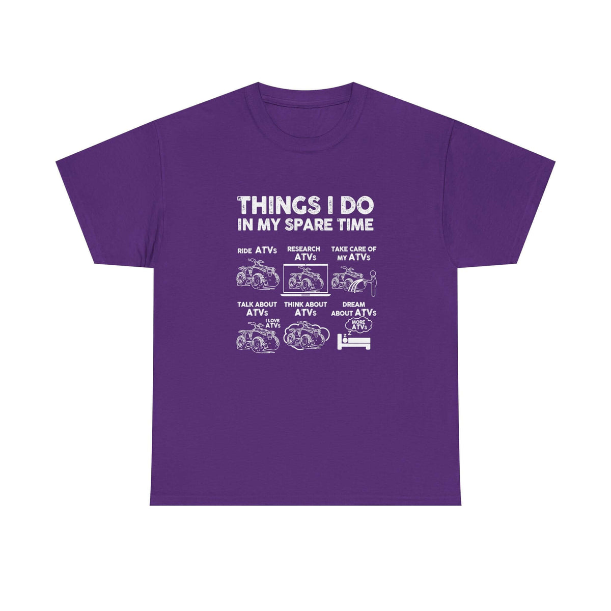 Things I Do in My Spare Time ATV T-Shirt shirt back view - car enthusiast tee