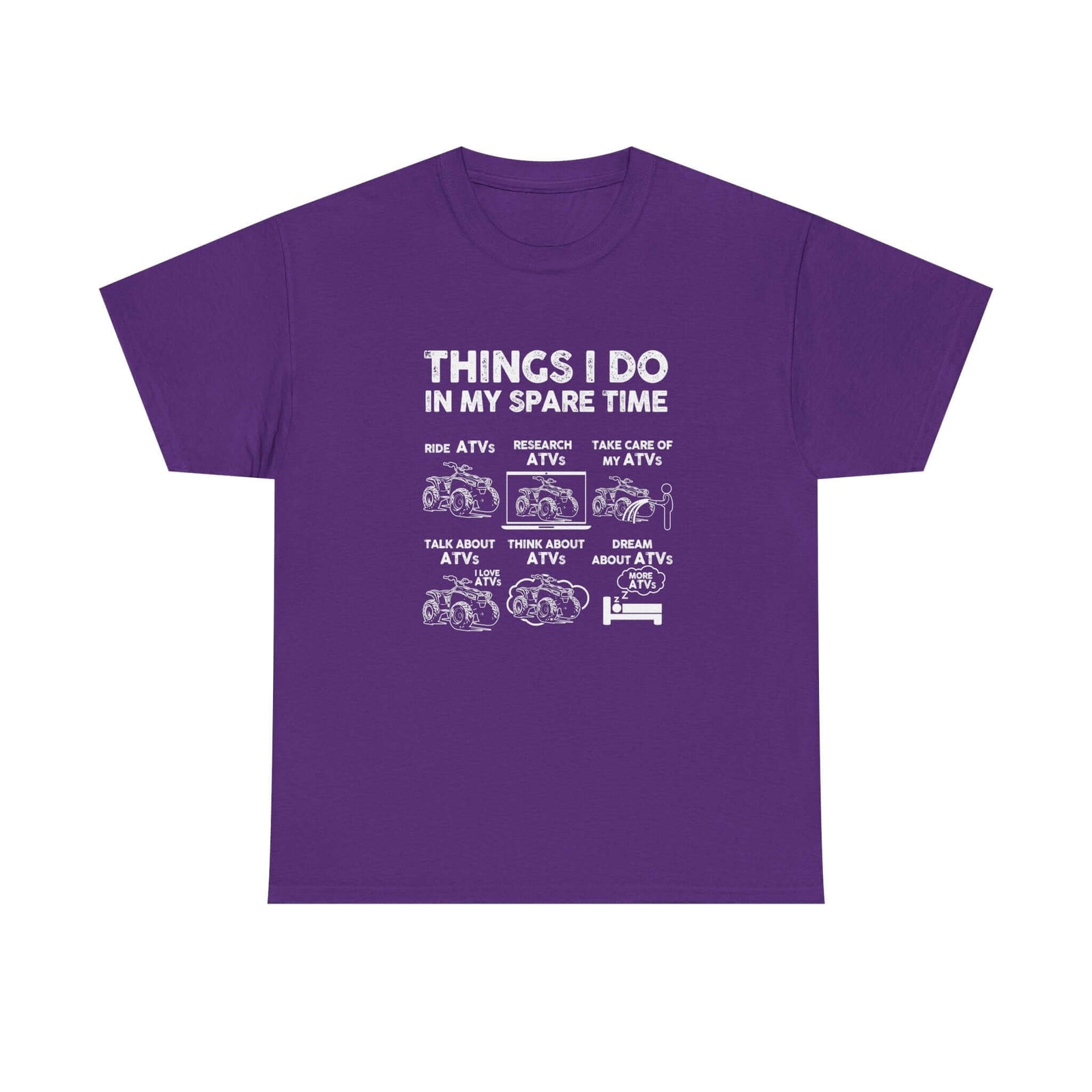 Things I Do in My Spare Time ATV T-Shirt shirt back view - car enthusiast tee
