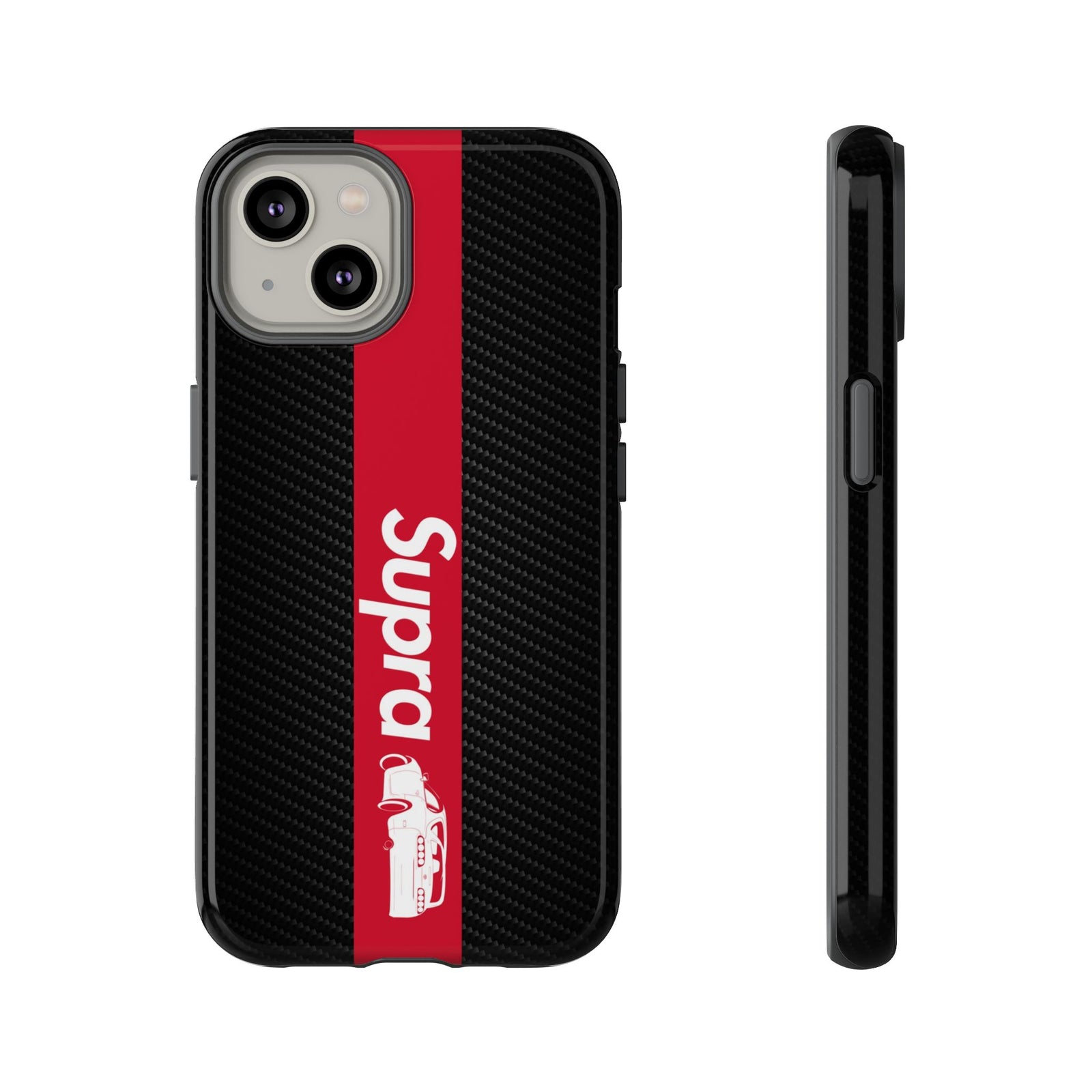 JDM Style Design Tough Phone Case - iPhone 14, glossy, front and side view