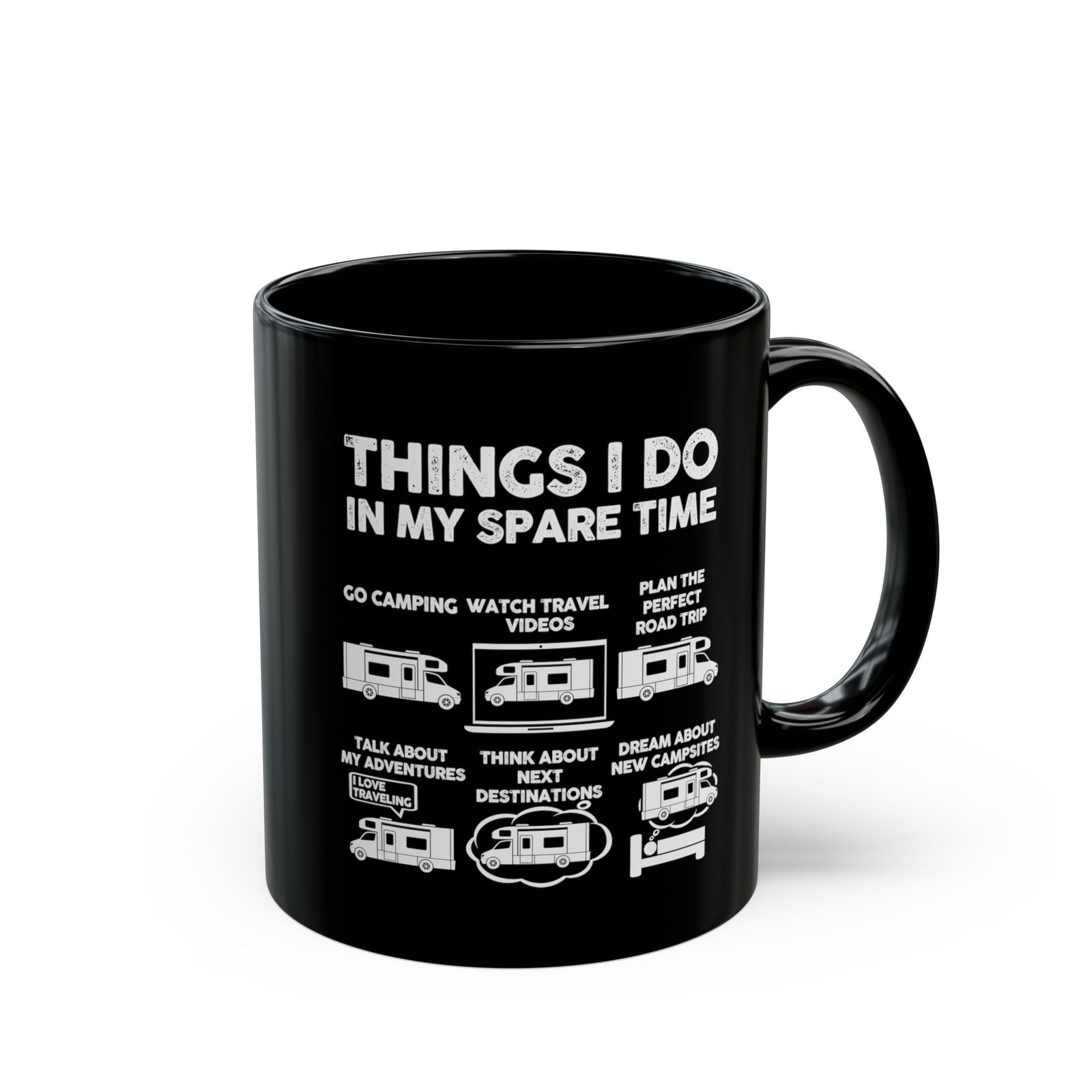 Camper Life Things I Do mug - RV camping humor design - funny gift for camper
