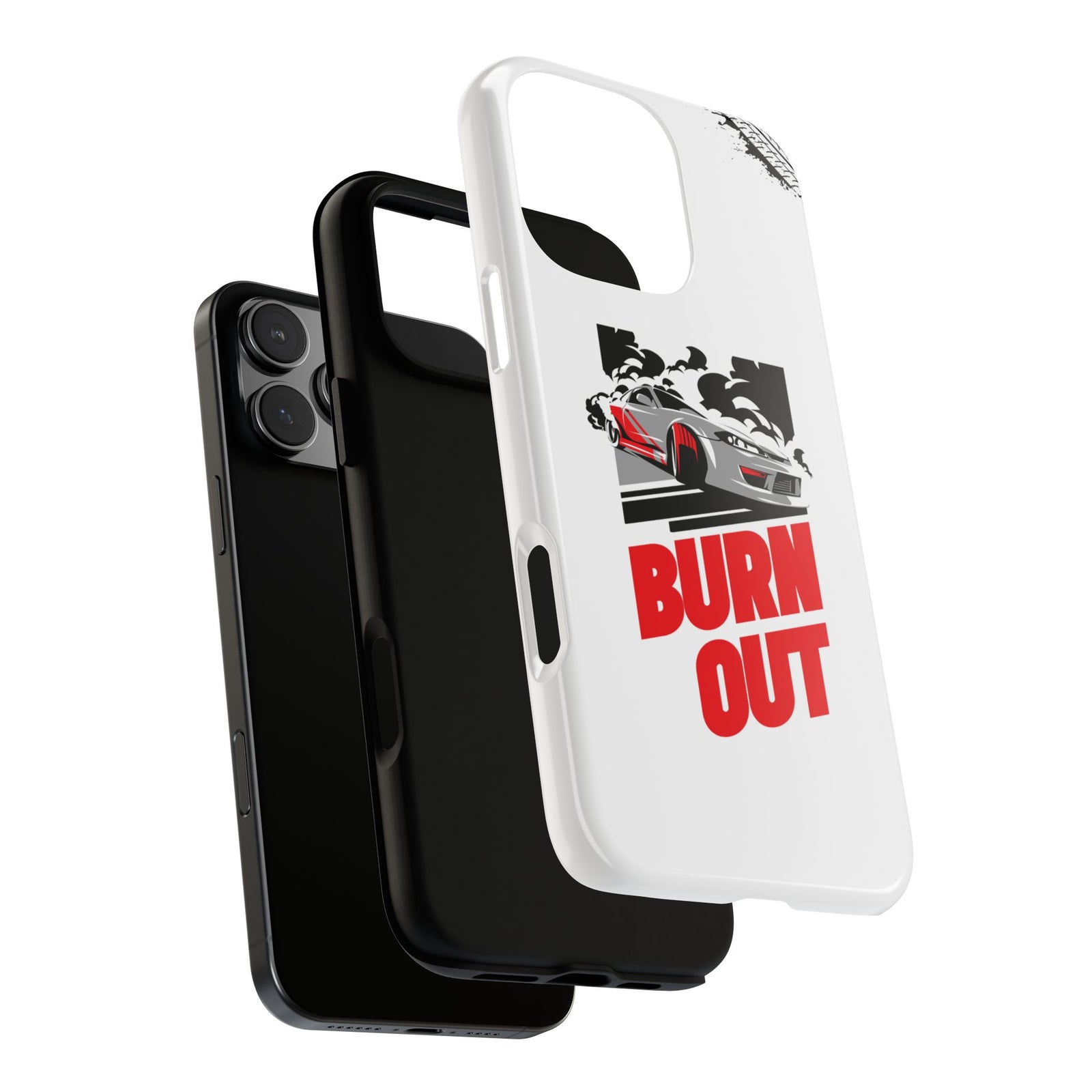 JDM Burnout Tough Car Phone Case - iPhone 16 Pro Max, glossy, dual-layer protection