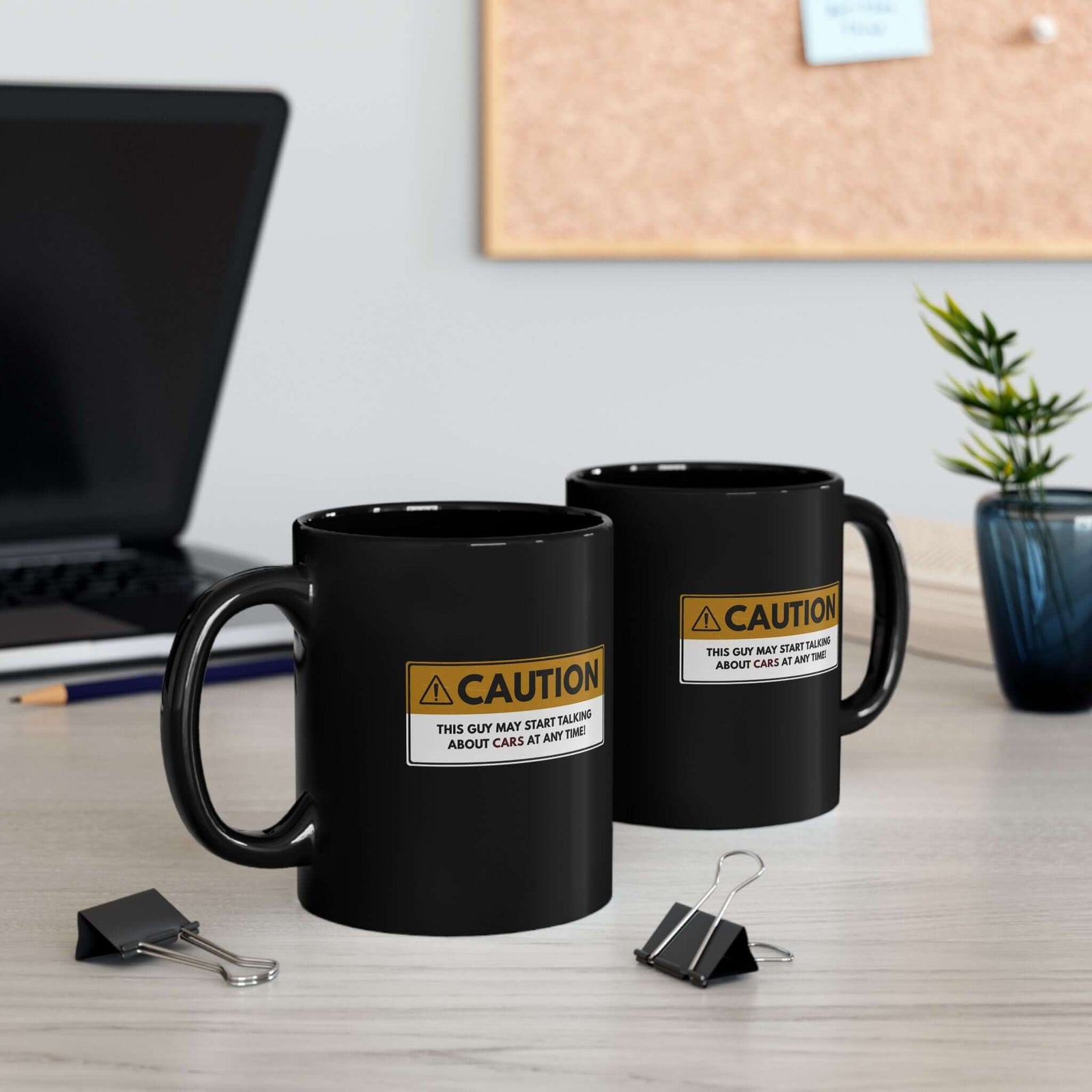 Caution This Guy May Start Talking About Cars Mug mug back view - car enthusiast gift