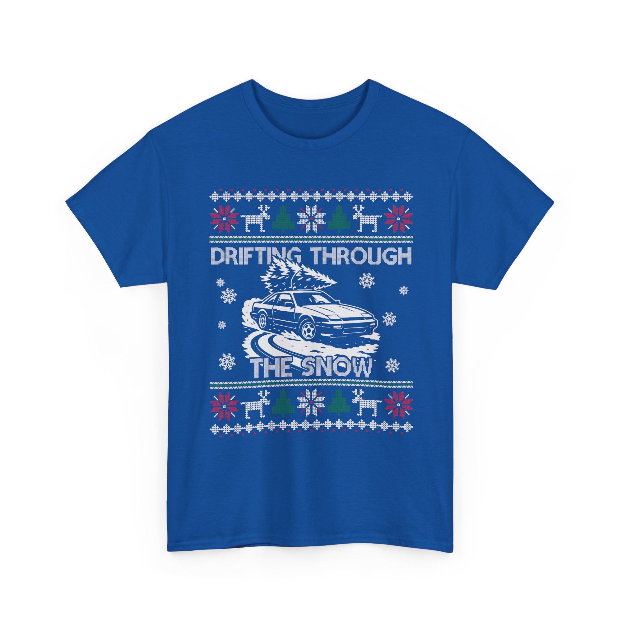 Drifting Through the Snow Ugly Christmas Shirt, Holiday Gift Tee, Christmas Party, JDM Drift Car Guy T-Shirt