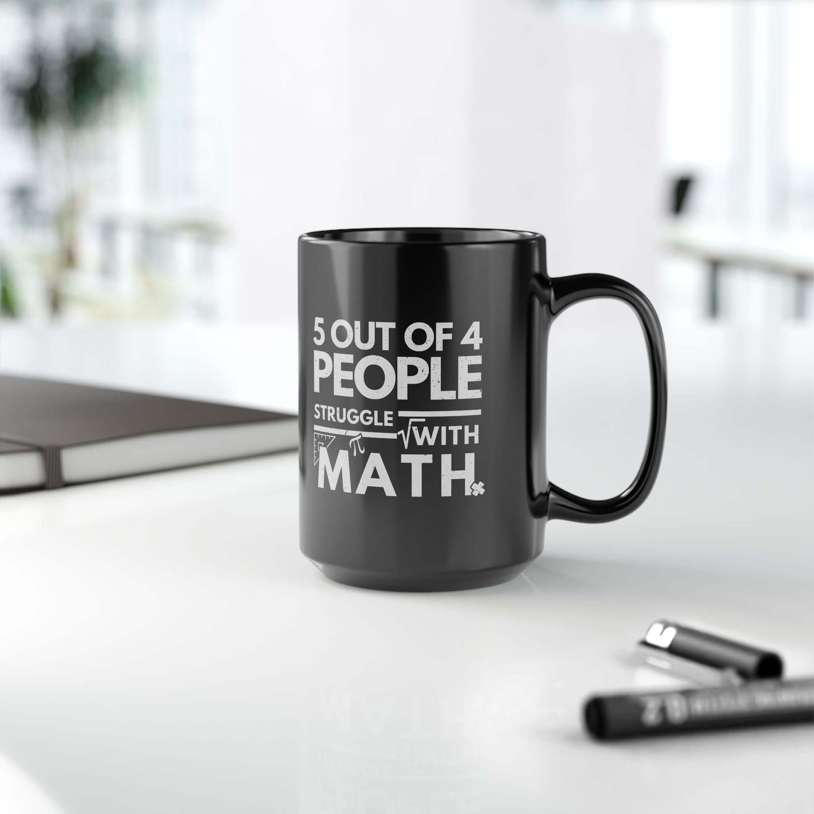 5 Out of 4 People Struggle With Math Coffee Mug mug - funny gift for car enthusiasts
