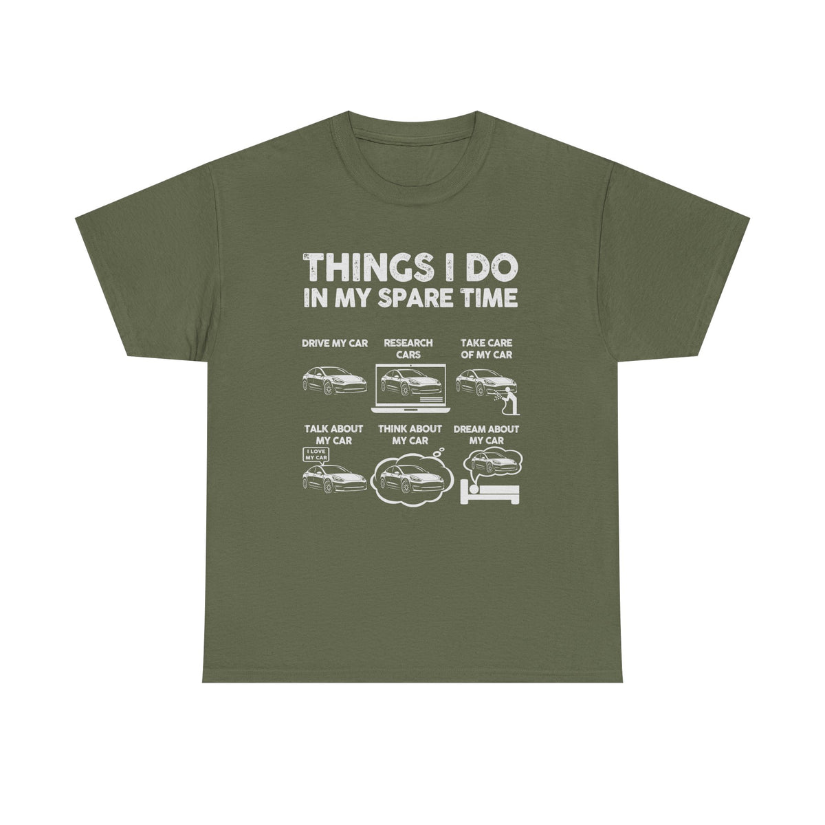 Tesla Owner Things I Do shirt back view - electric car enthusiast gift