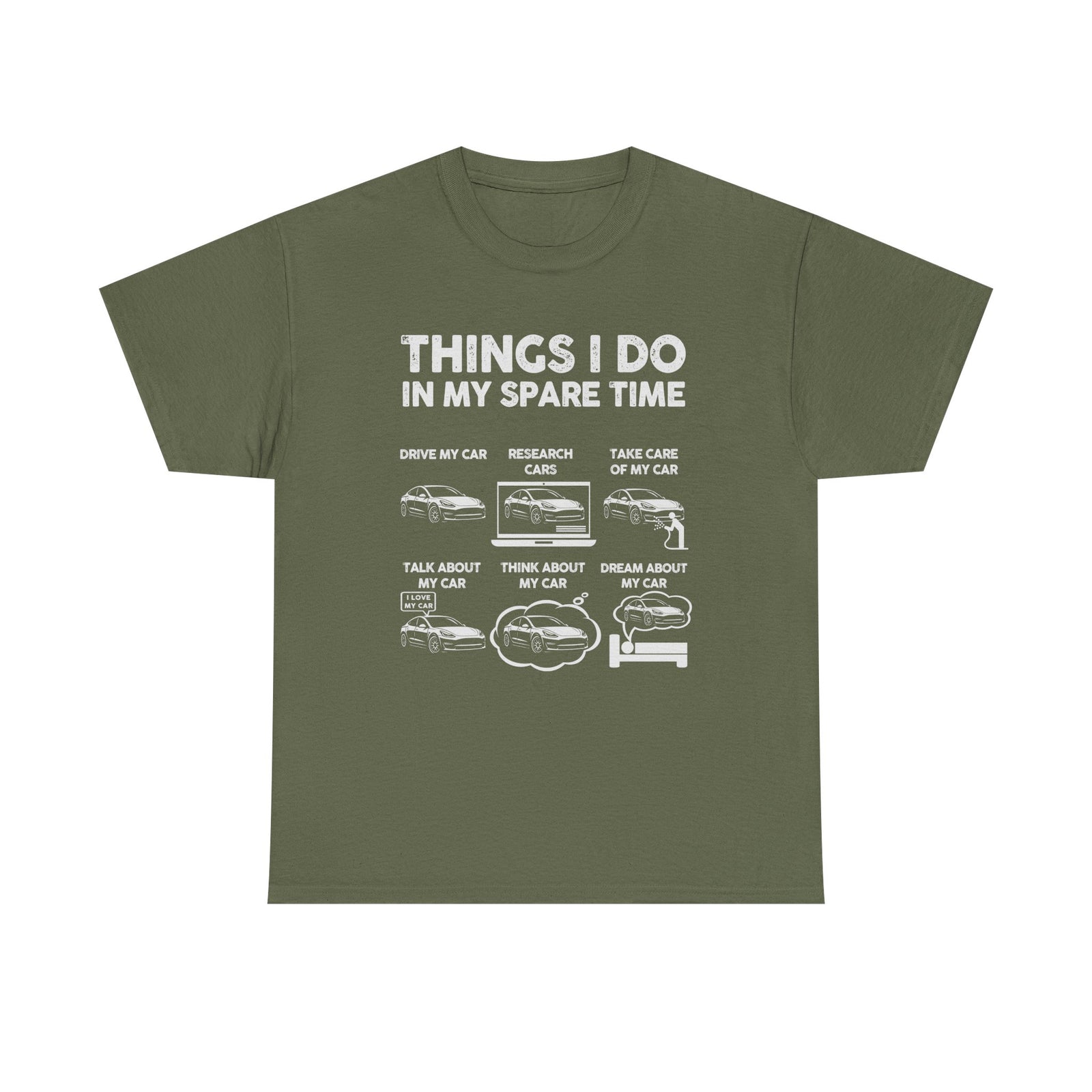 Tesla Owner Things I Do shirt back view - electric car enthusiast gift