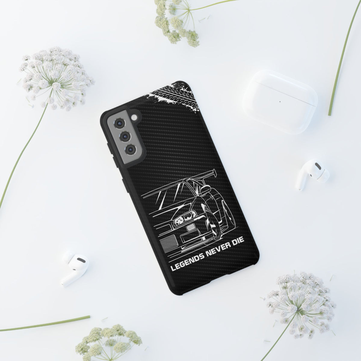 JDM Legends Never Die Tough Phone Case - Samsung Galaxy S21 Plus, glossy, lifestyle photo