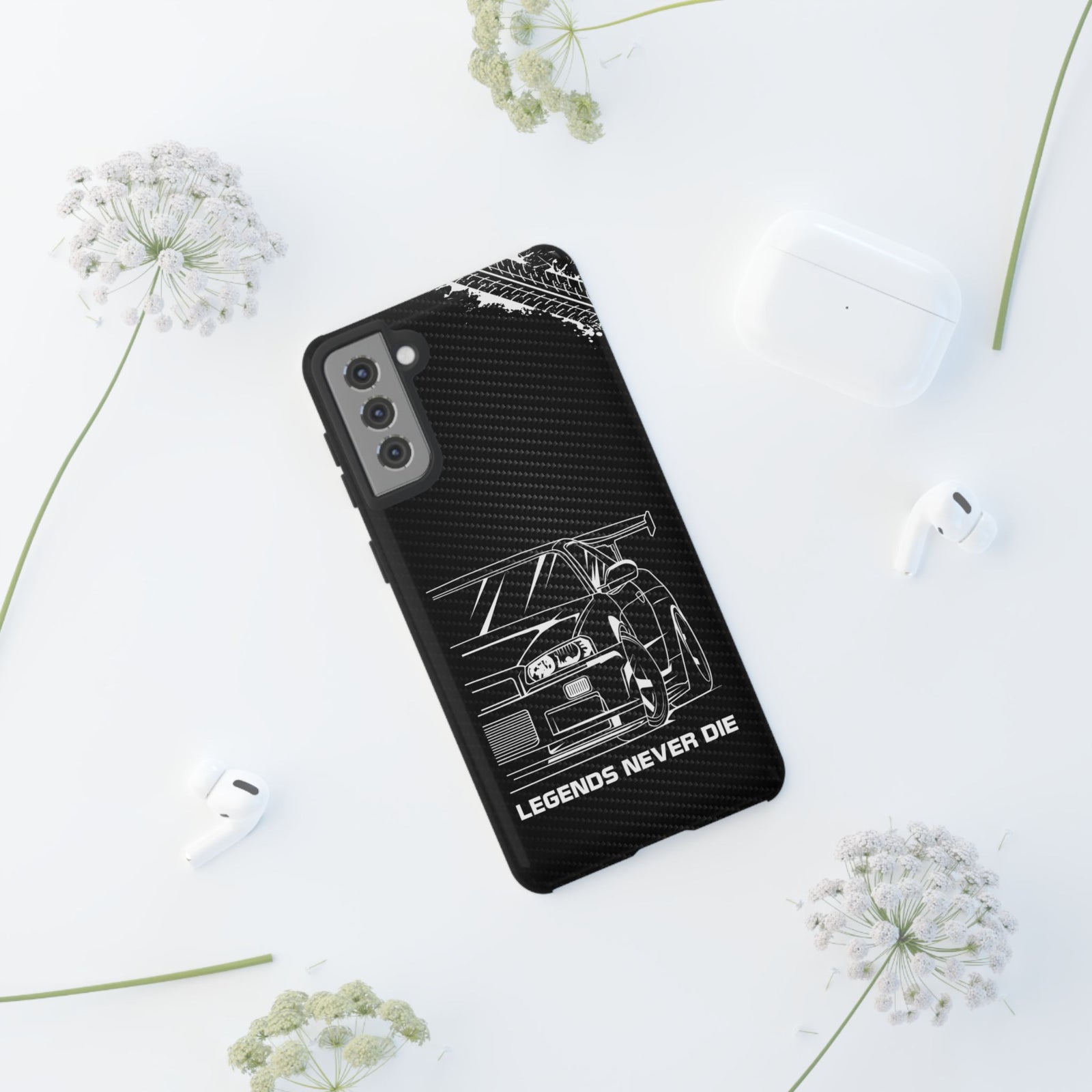 JDM Legends Never Die Tough Phone Case - Samsung Galaxy S21 Plus, glossy, lifestyle photo