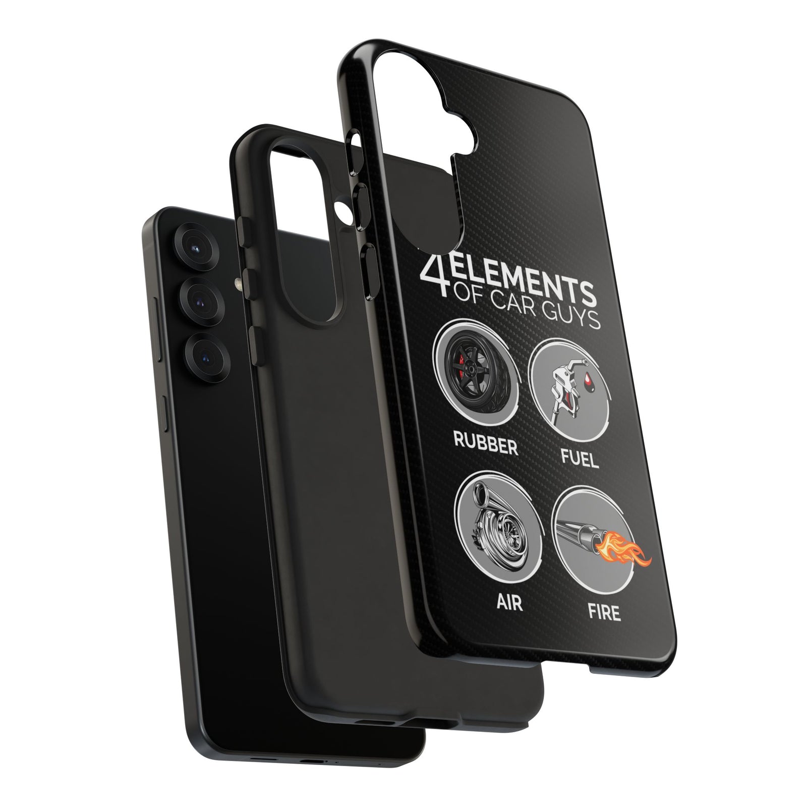 The 4 Elements of Car Guys Tough Phone Case | Funny Car Lover Gift