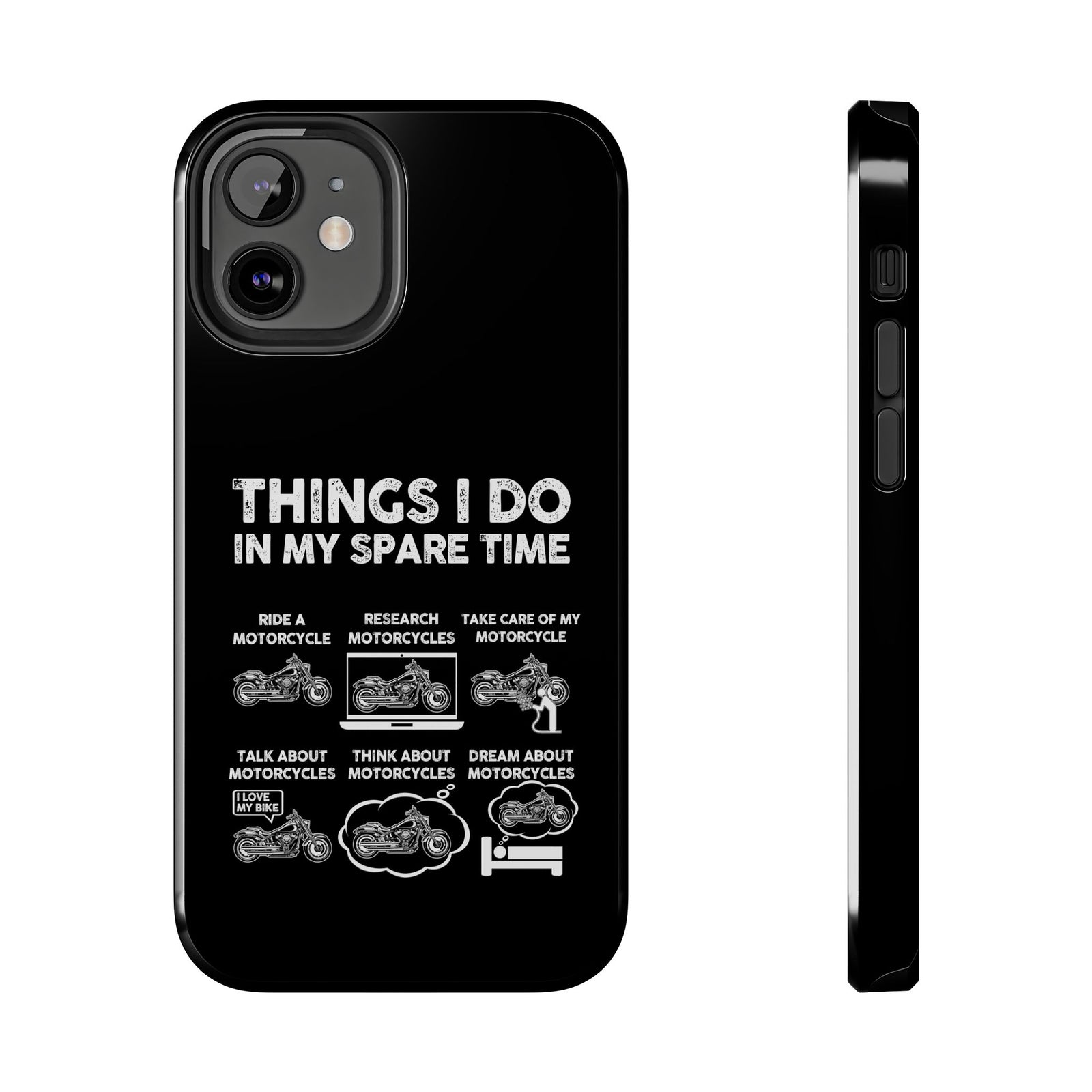 Things I Do in My Spare Time Motorcycle Phone Case t-shirt design - car lover gift