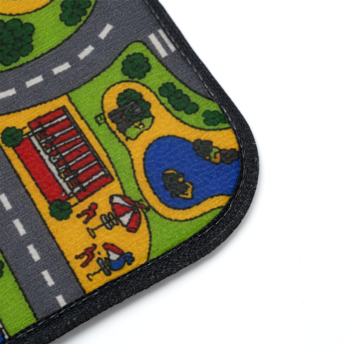 City Carpet car floor mats rear pair | Retro novelty driving track | 365CarMods