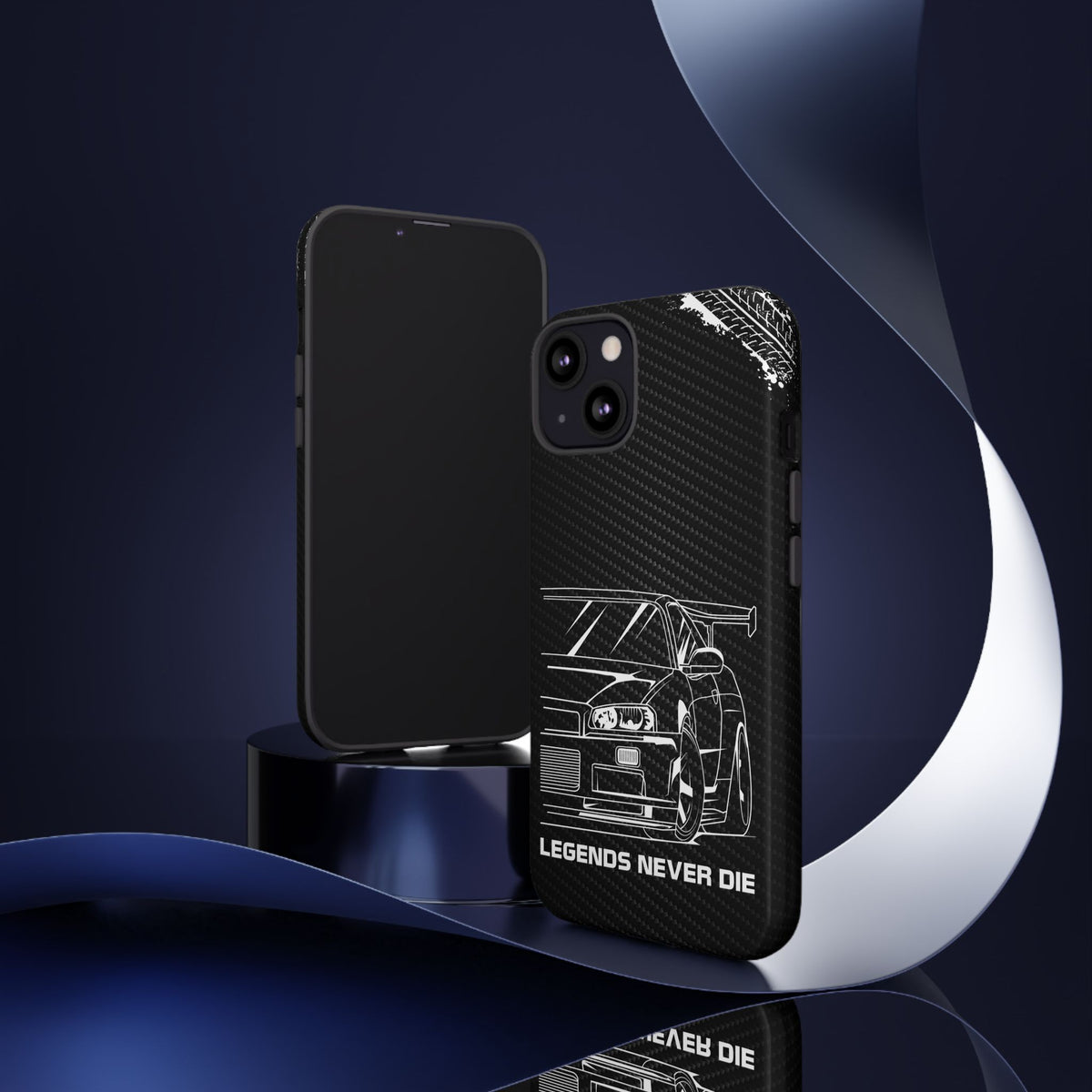 JDM Legends Never Die Tough Phone Case - iPhone 13, glossy, lifestyle photo