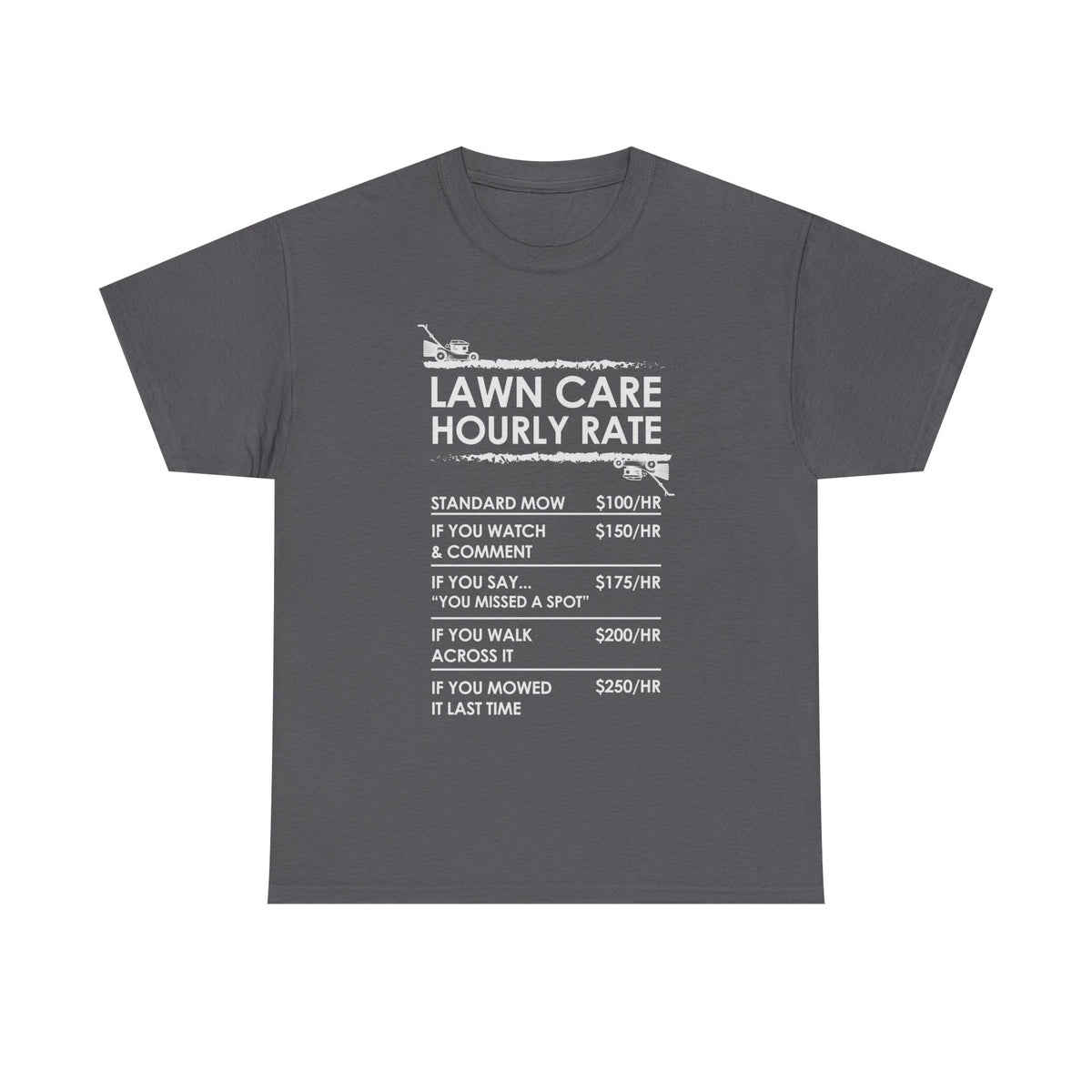Lawn Care Hourly Rate - White