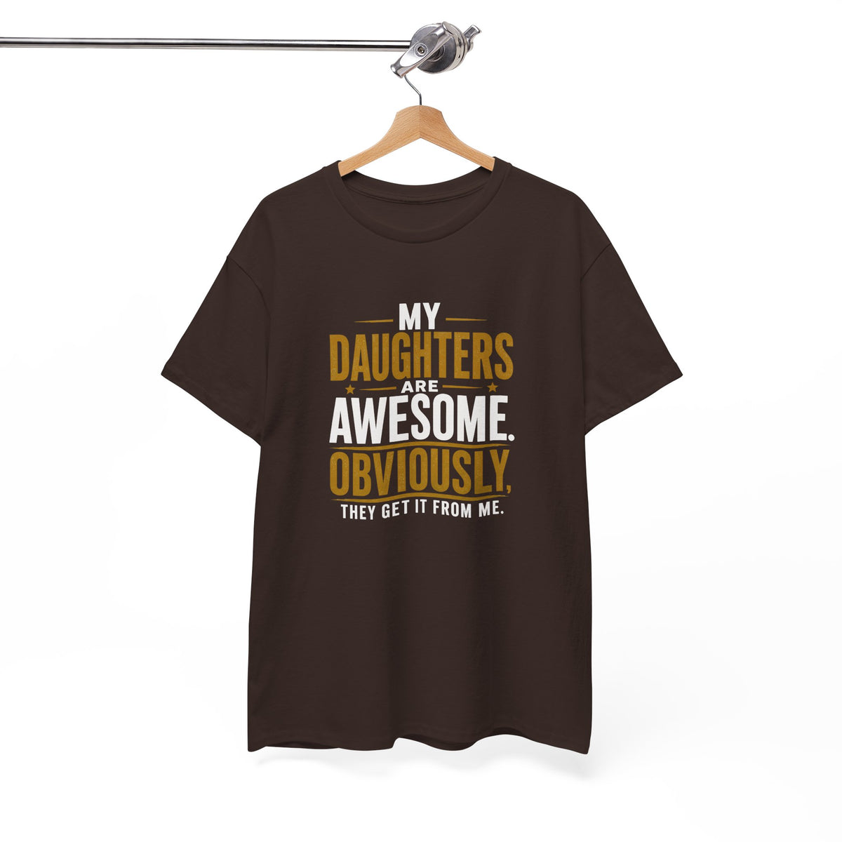 My Daughters Are Awesome shirt in charcoal | Funny dad gift tee | 365CarMods