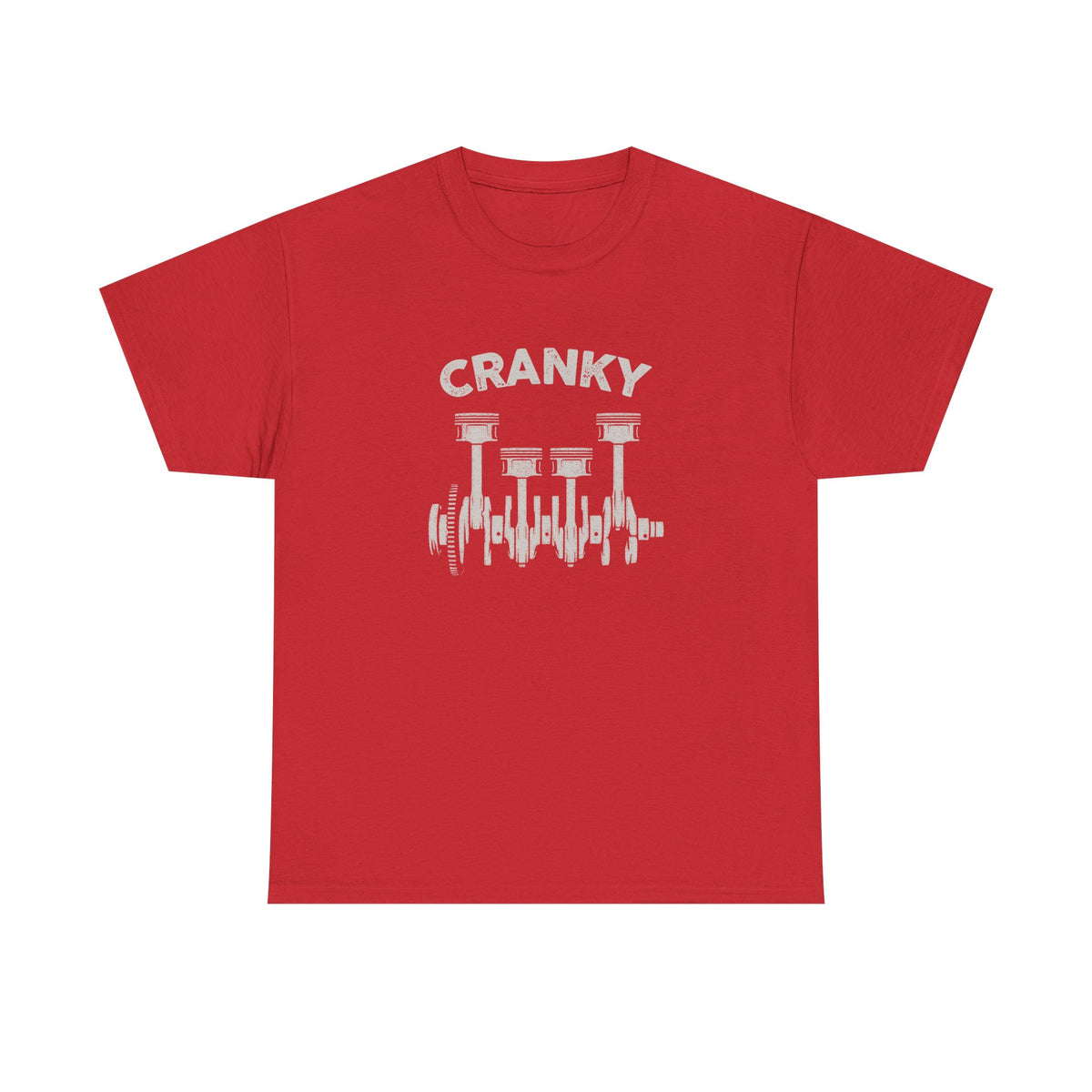 Cranky Mechanic on model - funny car guy tee