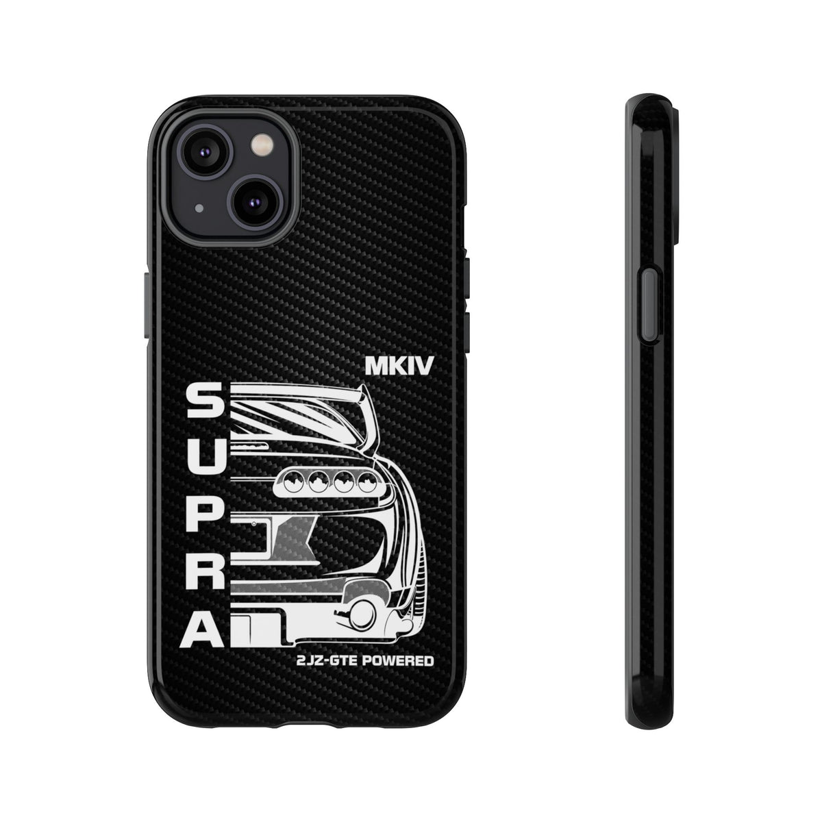 JDM Back View Tough Phone Case - iPhone 14 Plus, glossy, front and side view