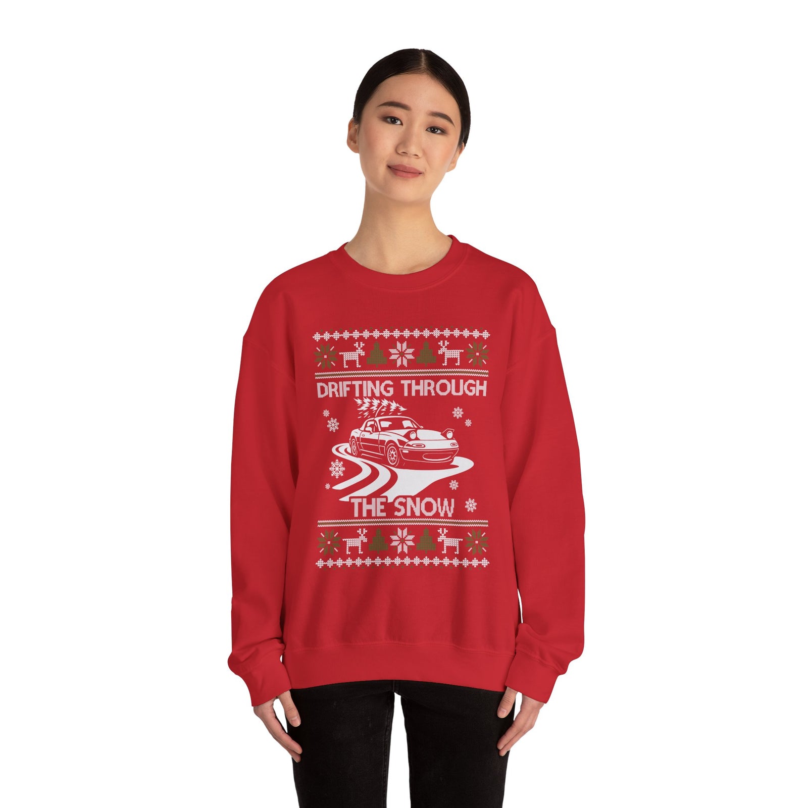 Miata Drifting Ugly Christmas Sweatshirt