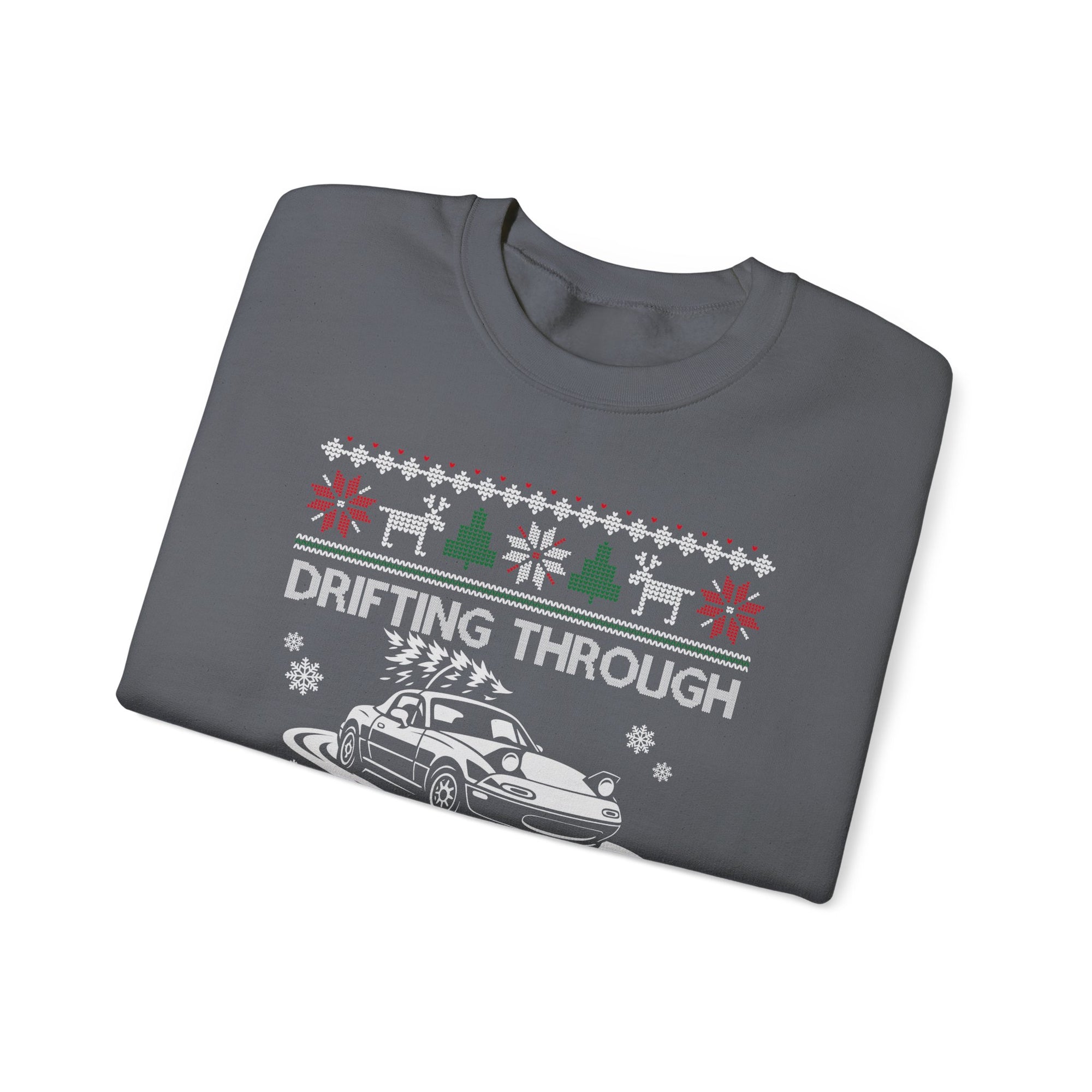 Miata Drifting Ugly Christmas Sweatshirt