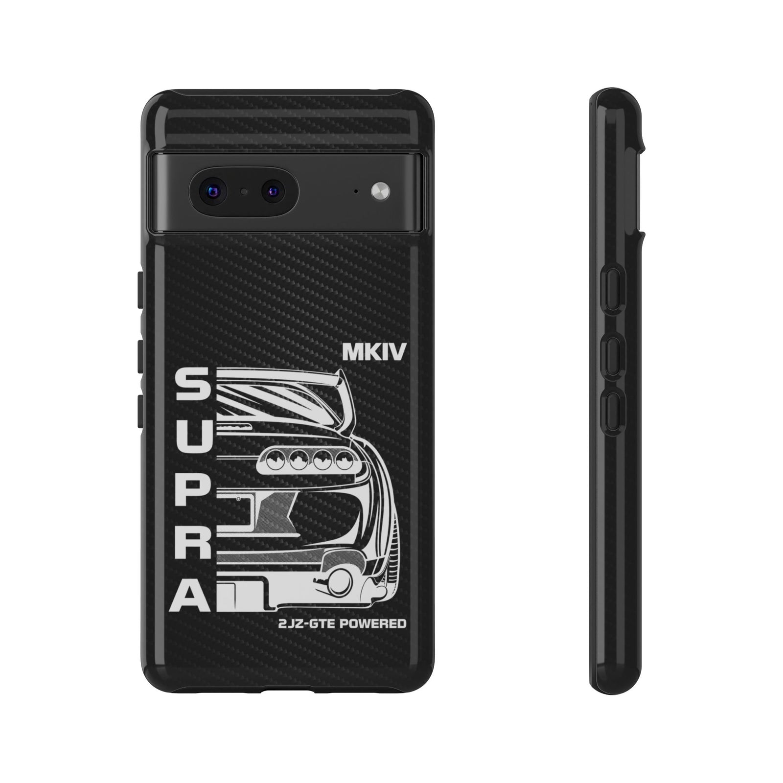 JDM Back View Tough Phone Case - Google Pixel 7, glossy, front and side view