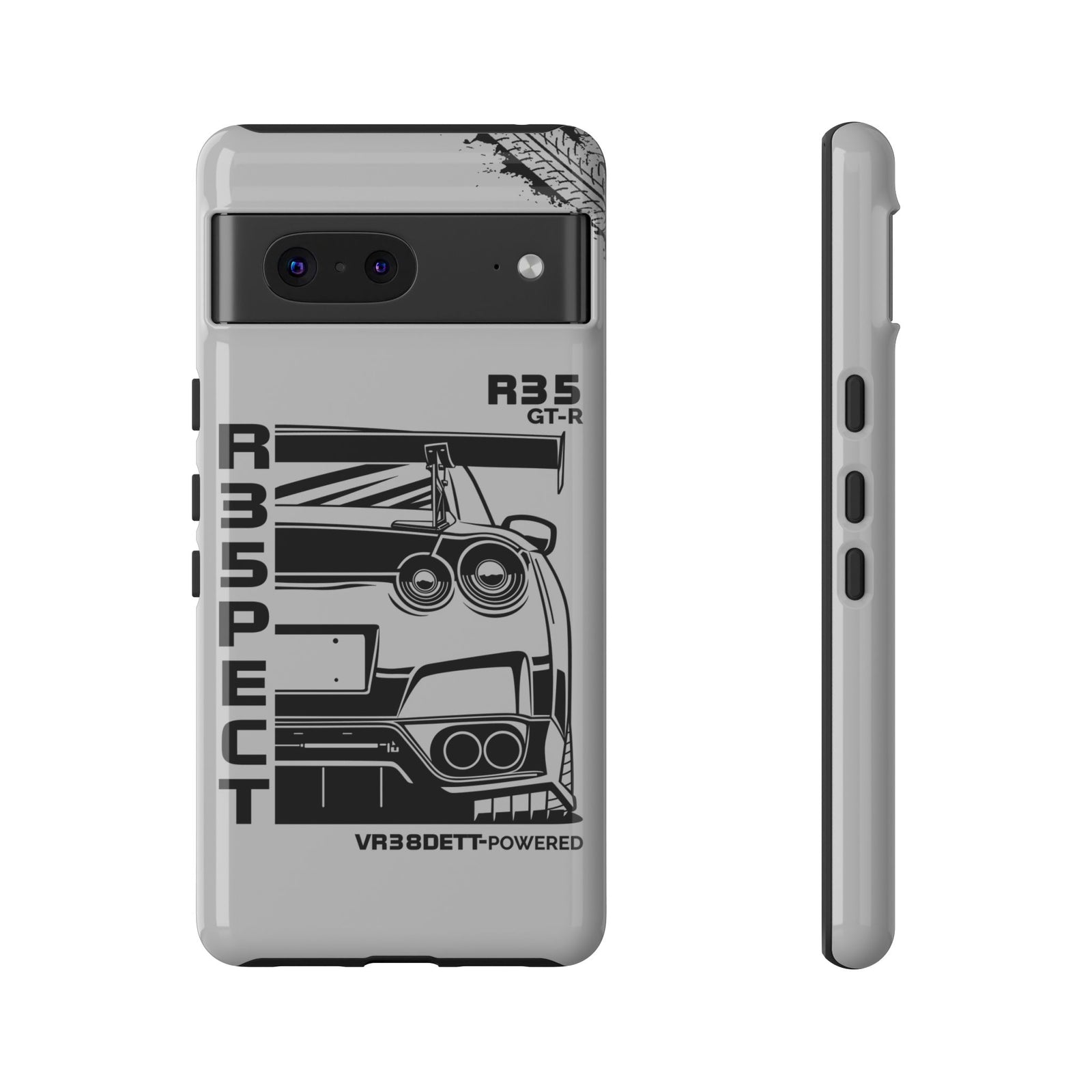 JDM Front View Tough Phone Case - Google Pixel 7, glossy, front and side view