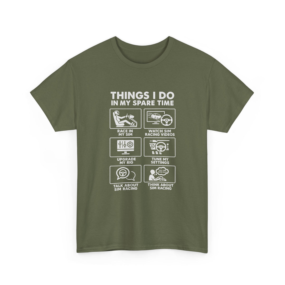 SIM Racing Things I Do In My Spare Time T-Shirt | Sim Rig Gift