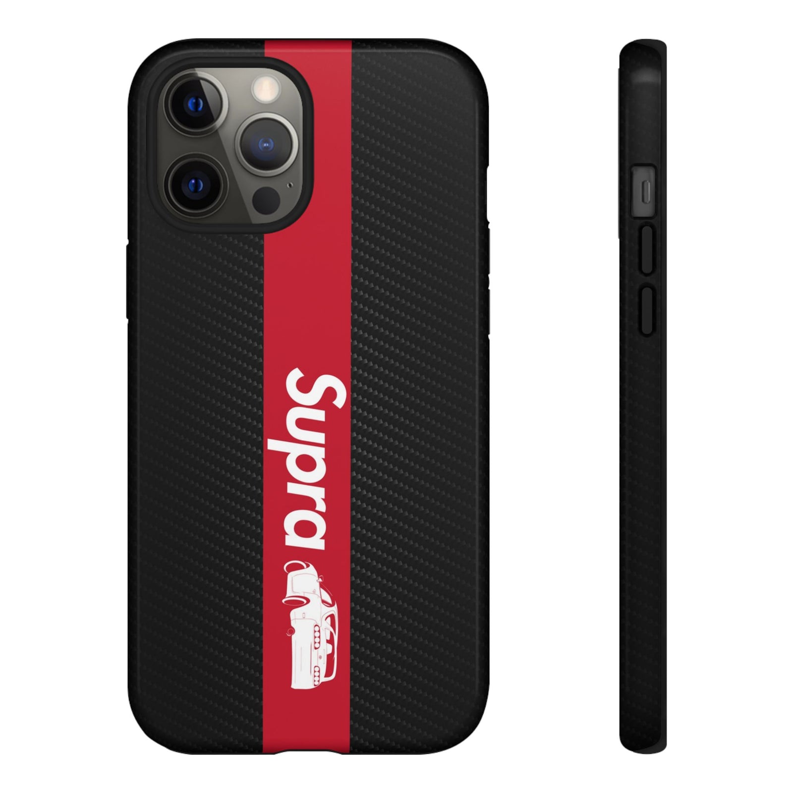 JDM Style Design Tough Phone Case - iPhone 12 Pro Max, glossy, front and side view