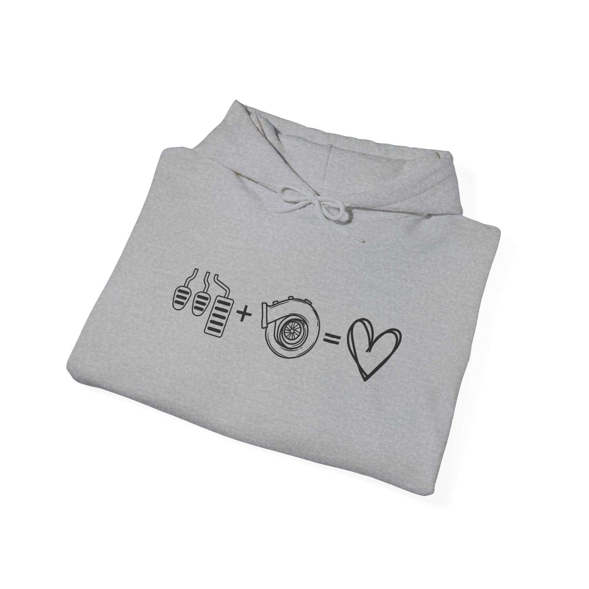 3 Pedals Plus Turbo Equals Love Hoodie | Car Guy Gift