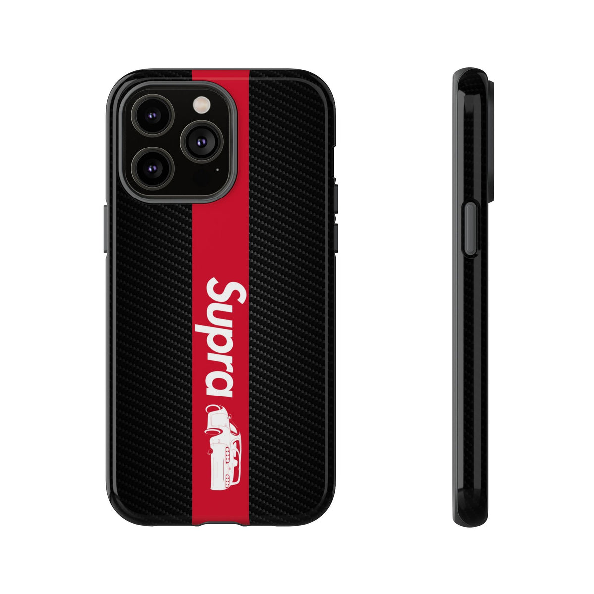JDM Style Design Tough Phone Case - iPhone 14 Pro Max, glossy, front and side view