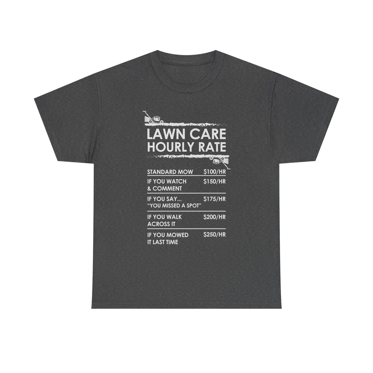 Lawn Care Hourly Rate - Black
