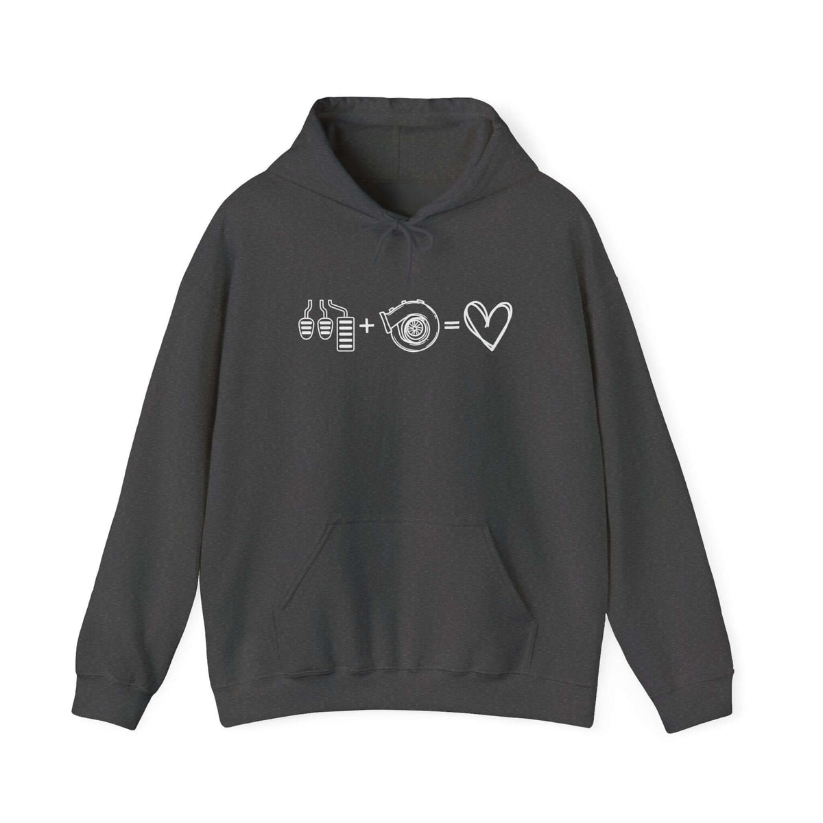 3 Pedals Plus Turbo Equals Love hoodie - JDM car guy gift