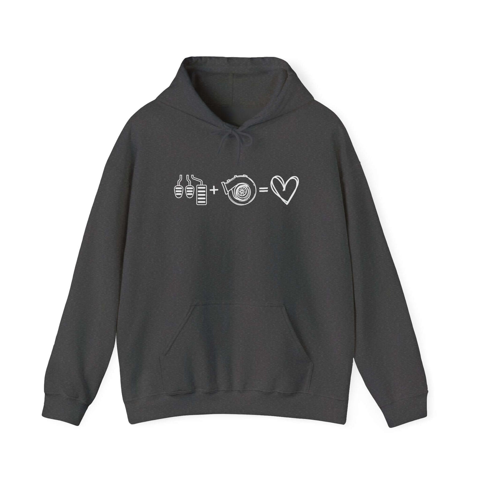 3 Pedals Plus Turbo Equals Love hoodie - JDM car guy gift