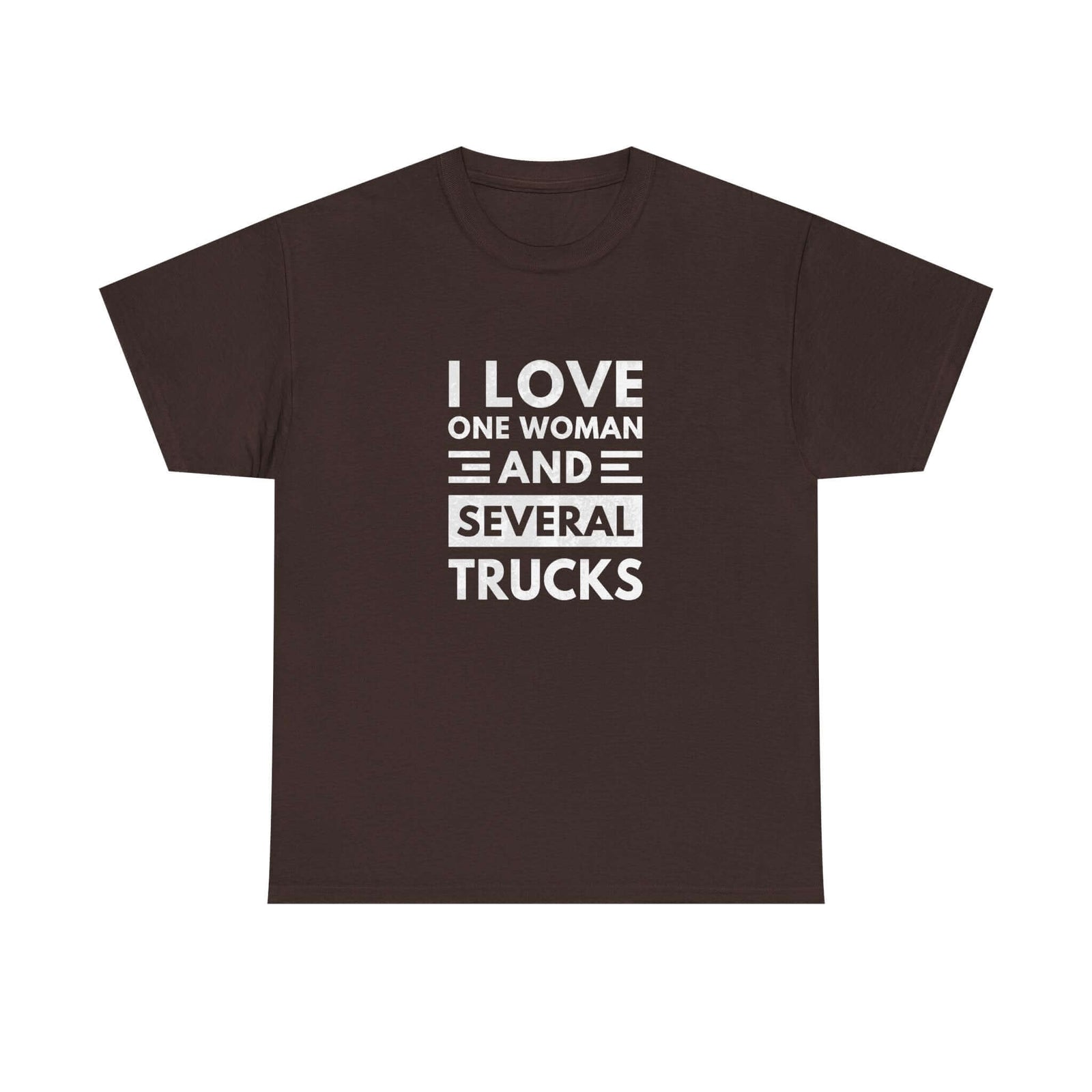I Love One Woman and Several Trucks T-Shirt t-shirt design - car lover gift