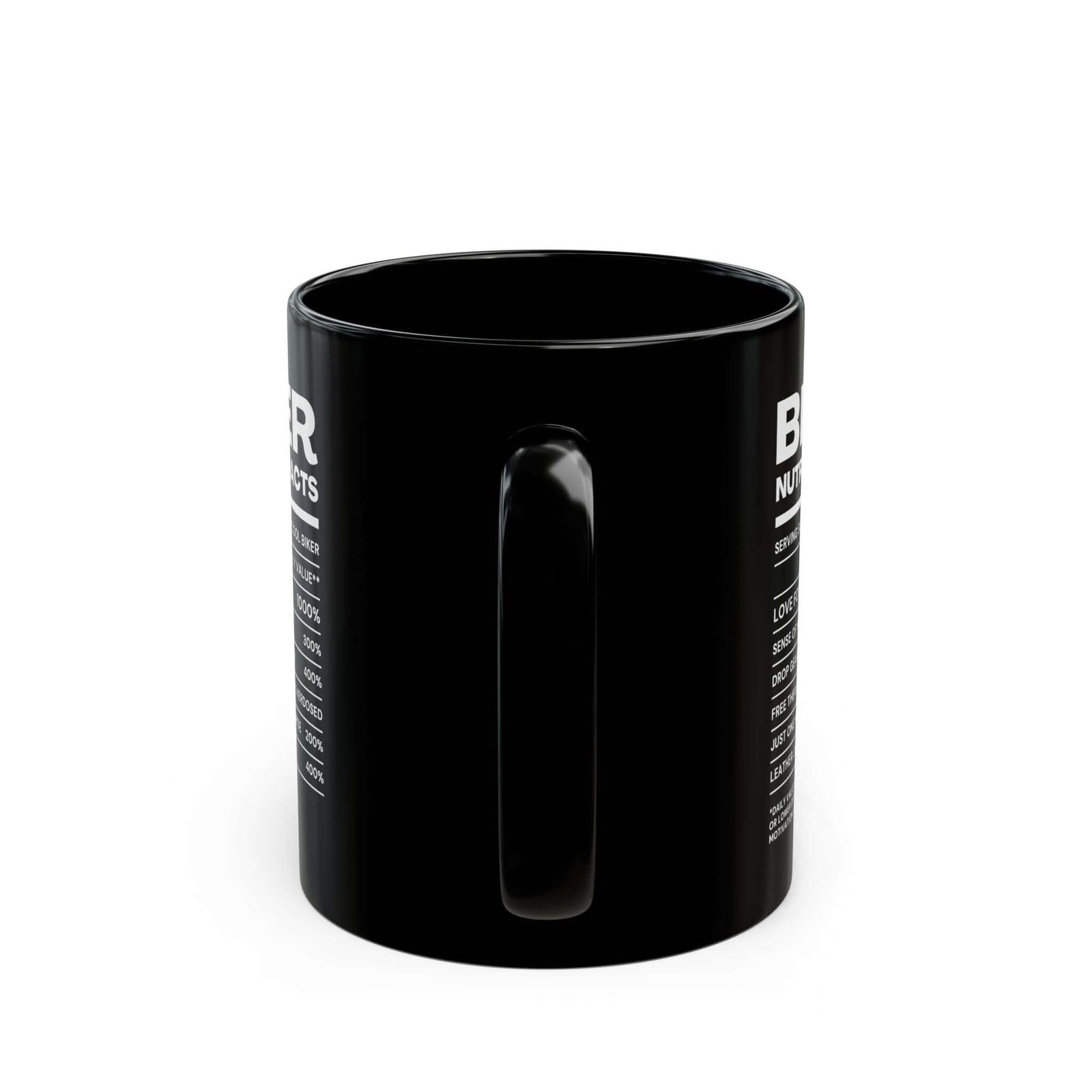 Biker Nutrition Facts Coffee Mug coffee mug gift - car guy present