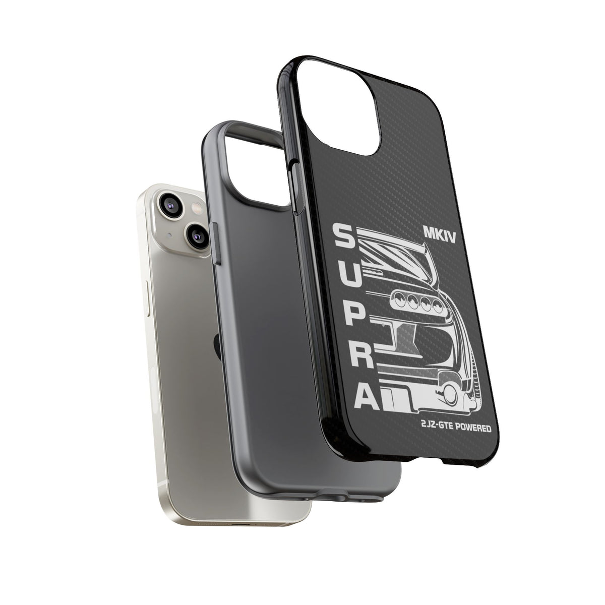 JDM Back View Tough Phone Case - iPhone 14, glossy, dual-layer protection