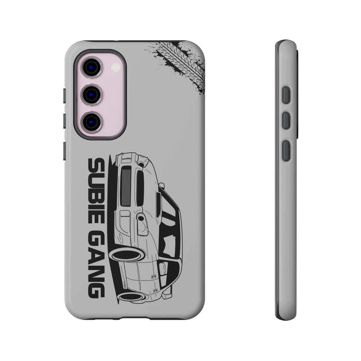 JDM Gang Tough Phone Case - Samsung Galaxy S23 Plus, glossy, front and side view