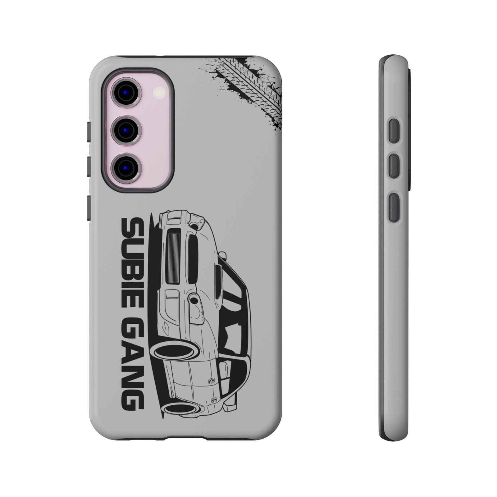JDM Gang Tough Phone Case - Samsung Galaxy S23 Plus, glossy, front and side view
