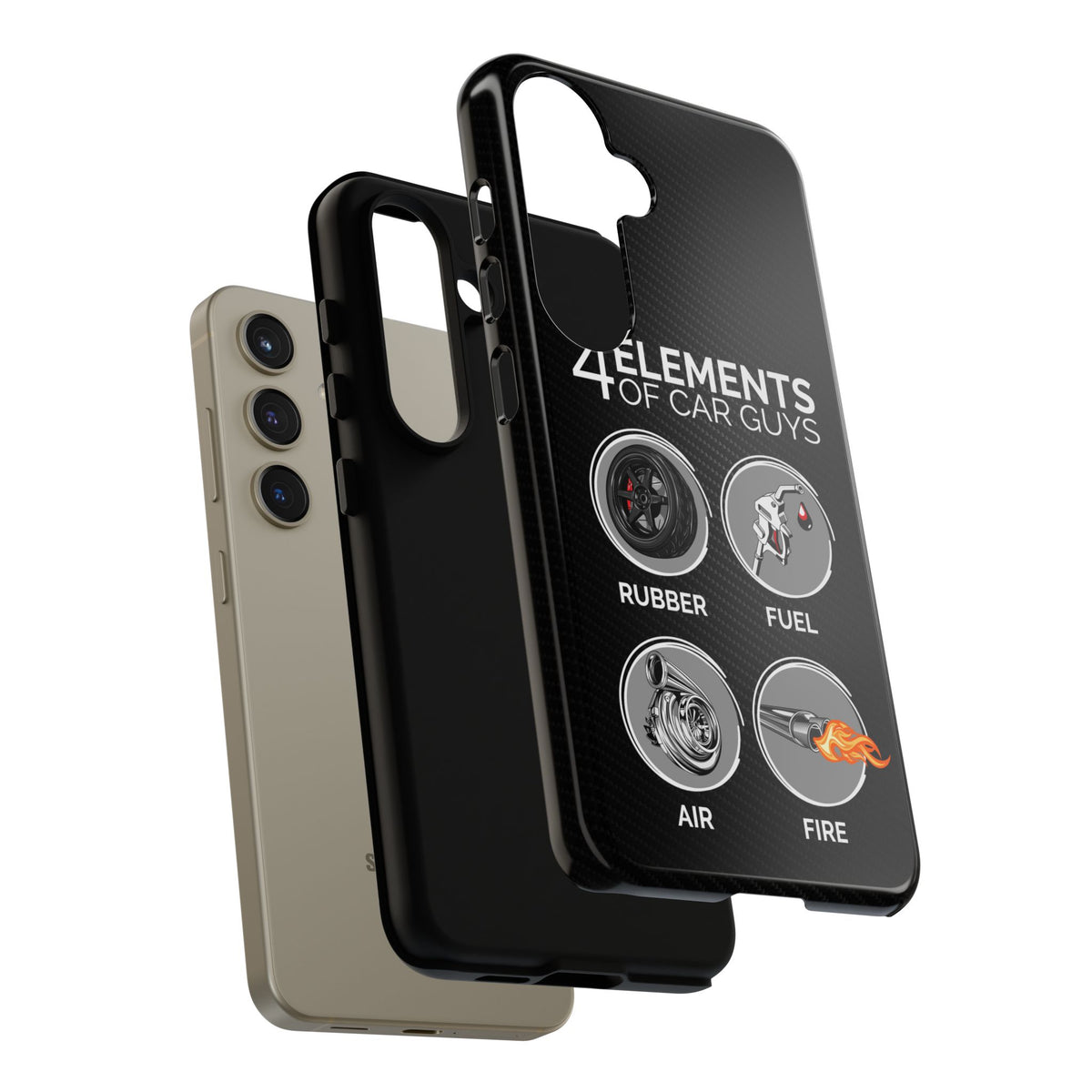 The 4 Elements of Car Guys Tough Phone Case | Funny Car Lover Gift