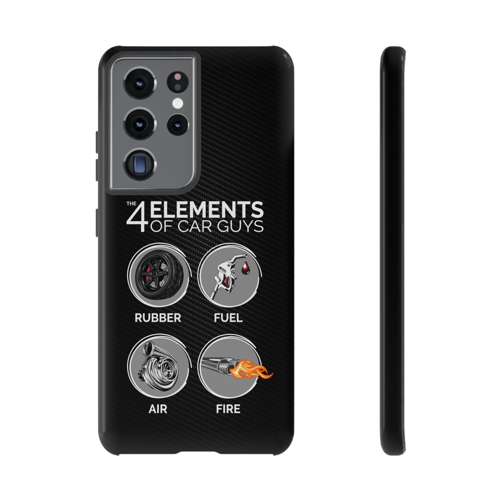 The 4 Elements of Car Guys Tough Phone Case | Funny Car Lover Gift